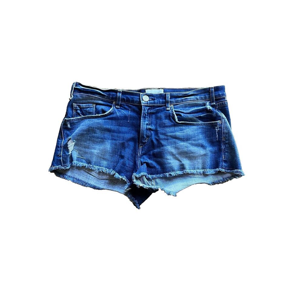 McGuire Cutoff Shorts Women Distressed Denim Sz 30 Blue Raw Hem Booty‎ Jean